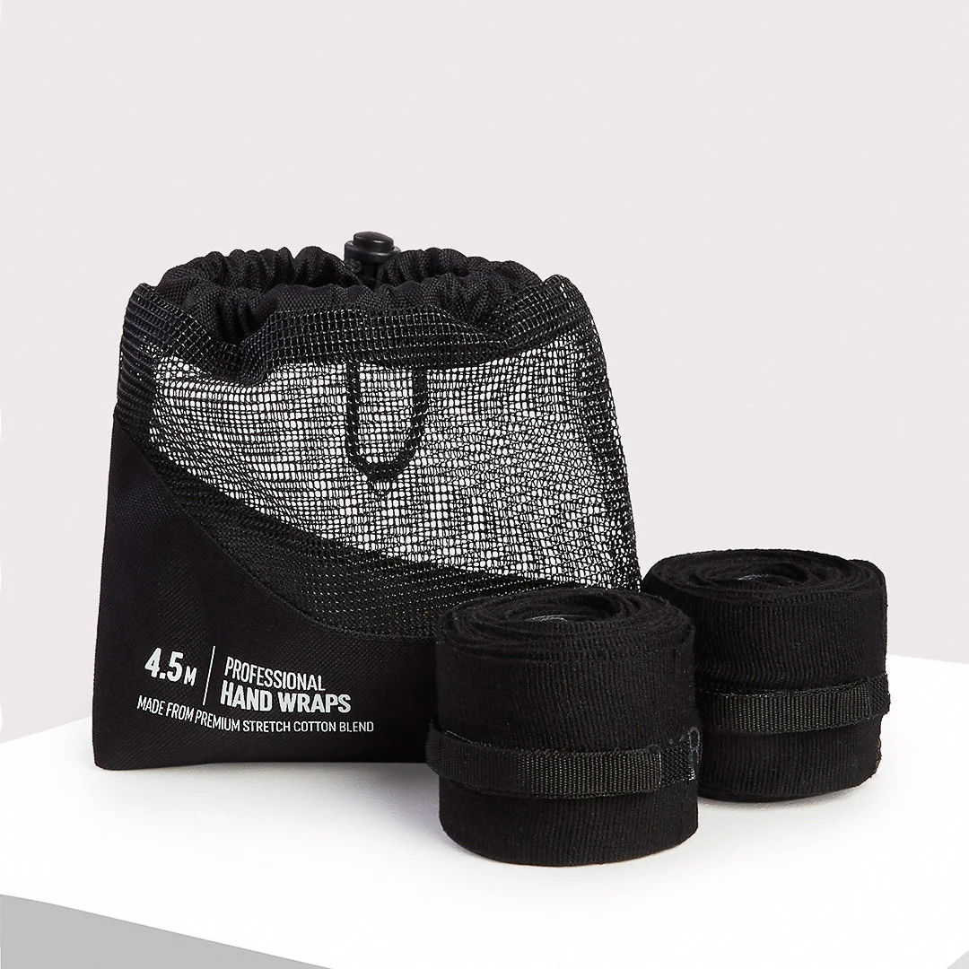 Bandaże bokserskie Boxraw 4,5 metra Czarny  - Image 2