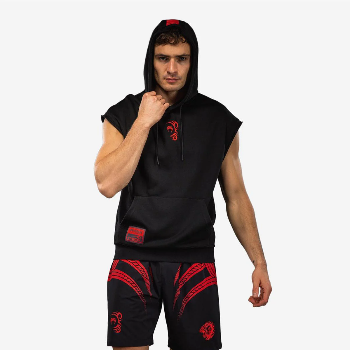 Kamizelka bez rękawów Venum x Mike Tyson Tiger z kapturem Czarna  - Image 2