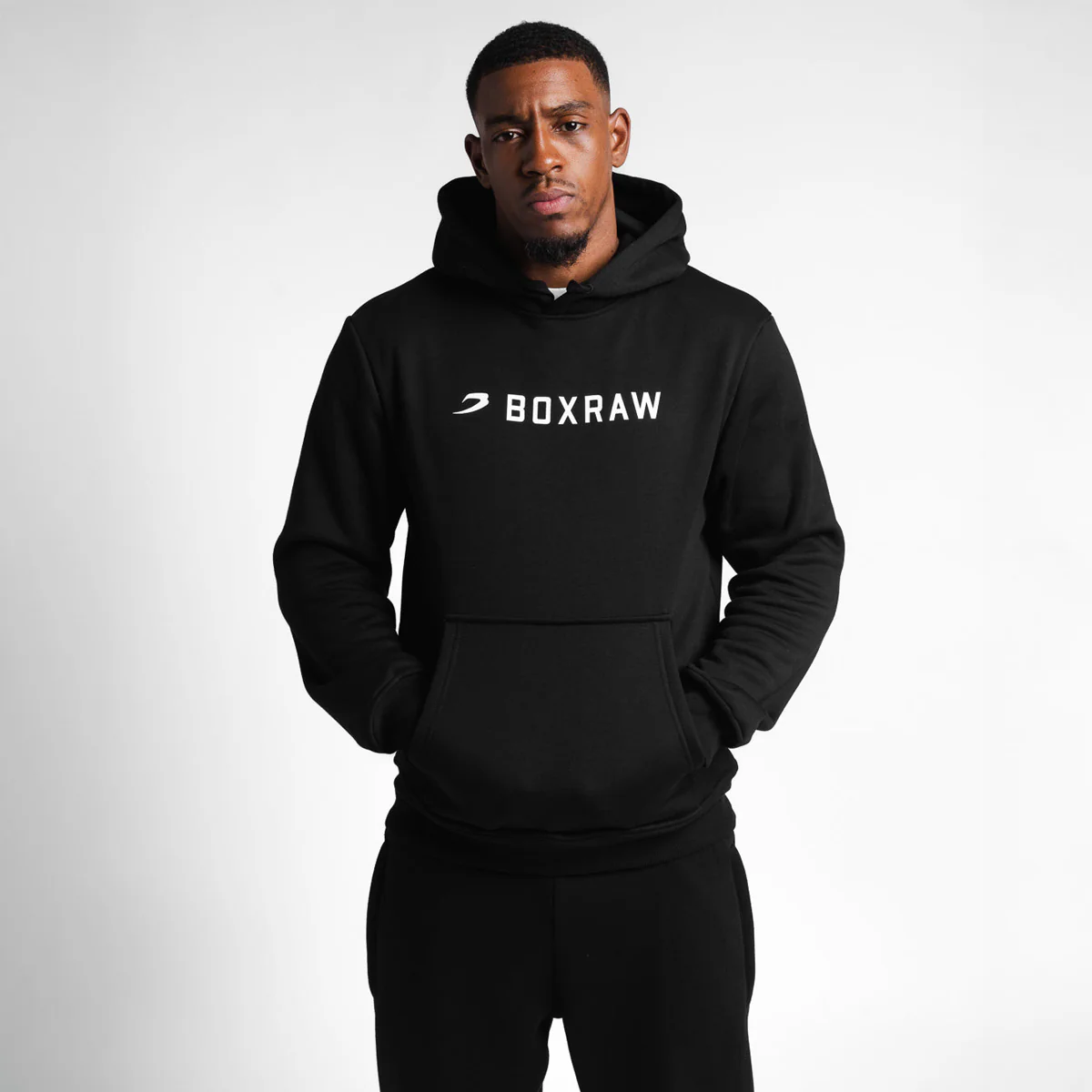 Bluza Boxraw A.B.C. z kapturem Czarna  - Image 4