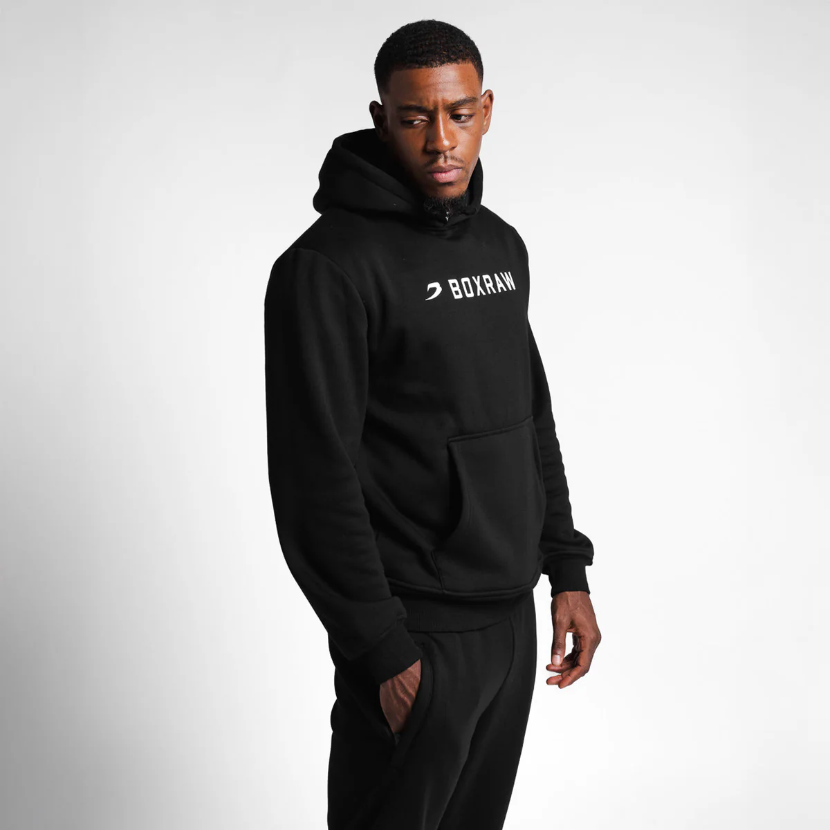 Bluza Boxraw A.B.C. z kapturem Czarna  - Image 5