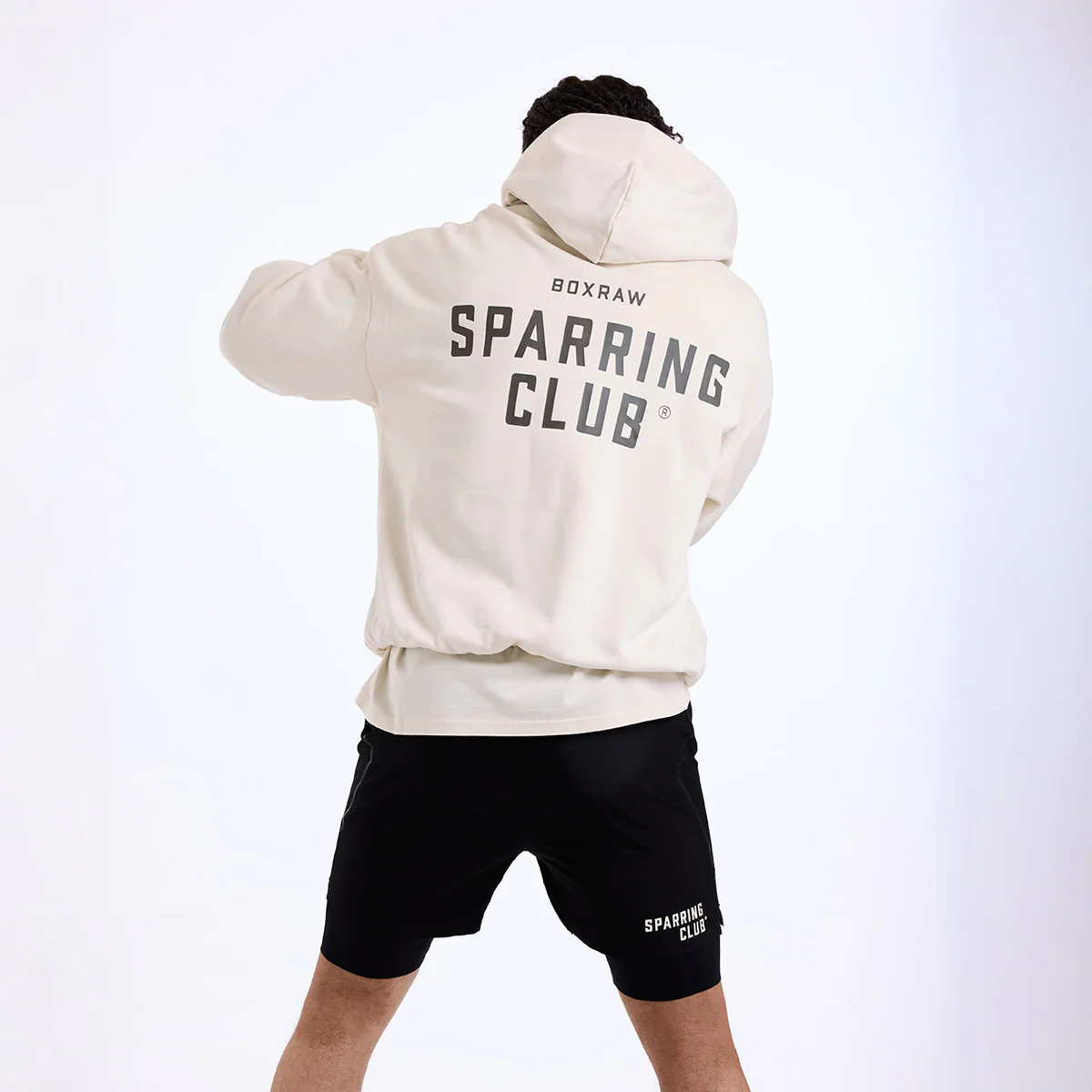 Bluza Boxraw Sparring Club Oversize z kapturem Beżowa  - Image 4