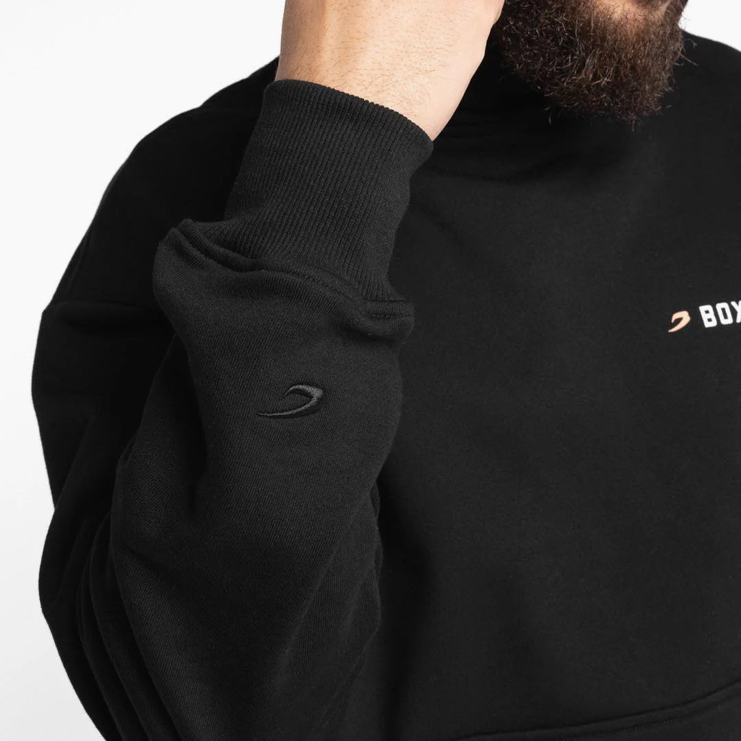 Bluza Boxraw We Don't Play Boxing oversize z kapturem Czarna  - Image 10