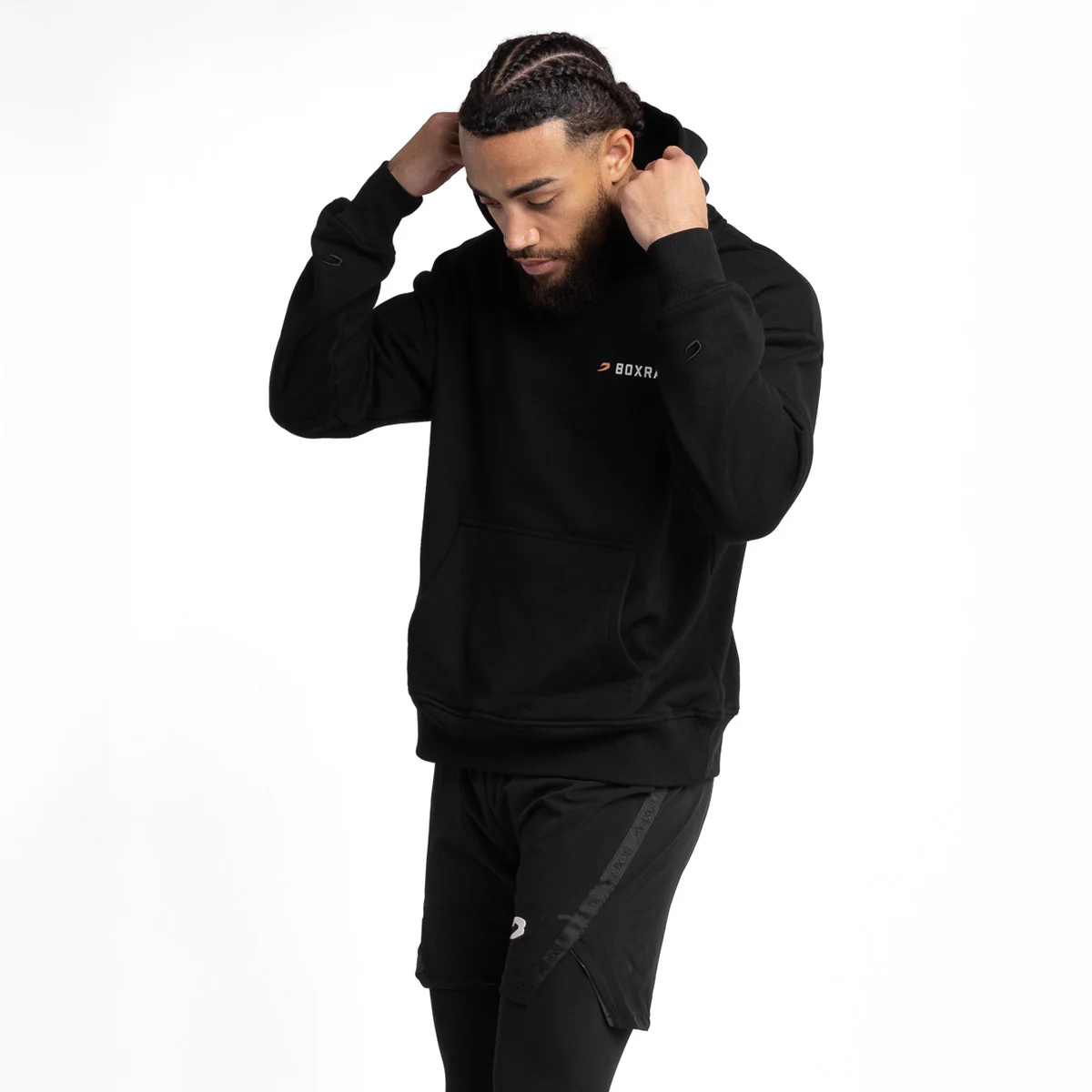 Bluza Boxraw We Don't Play Boxing oversize z kapturem Czarna  - Image 4