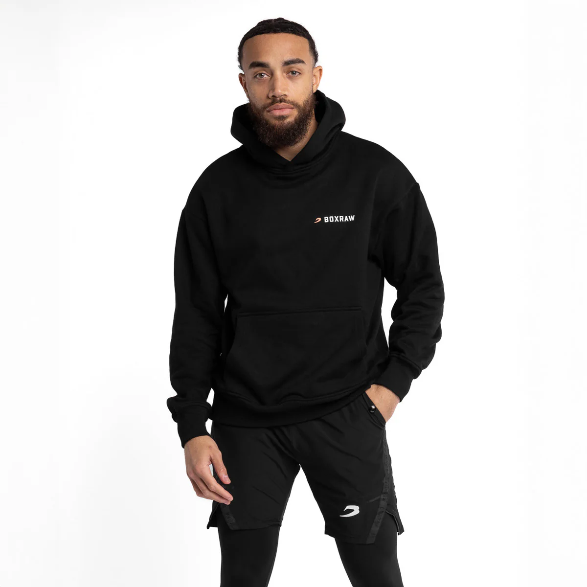 Bluza Boxraw We Don't Play Boxing oversize z kapturem Czarna  - Image 5