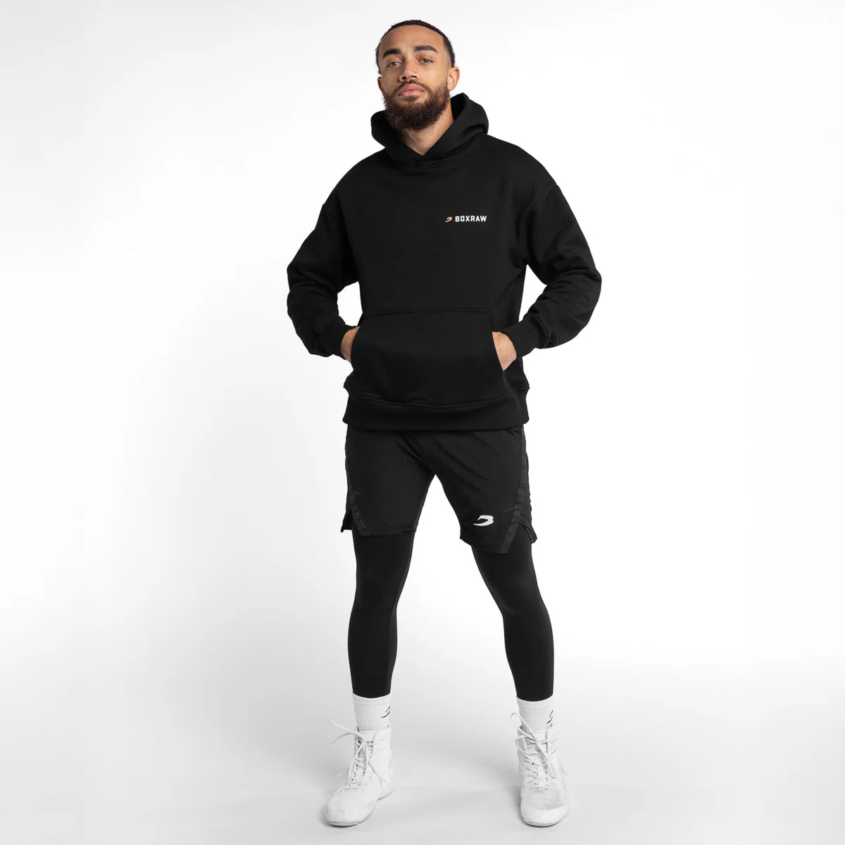 Bluza Boxraw We Don't Play Boxing oversize z kapturem Czarna  - Image 6