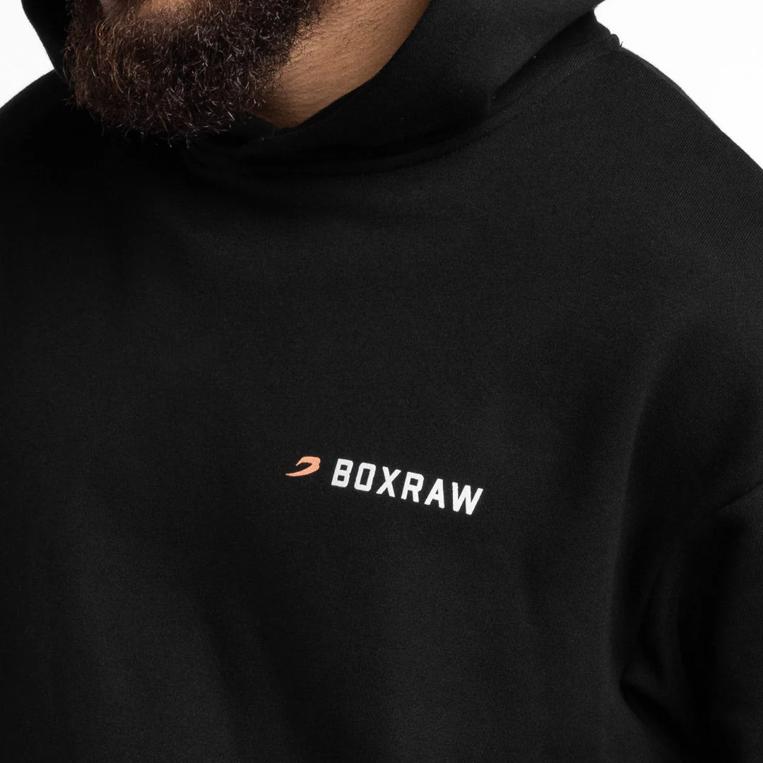 Bluza Boxraw We Don't Play Boxing oversize z kapturem Czarna  - Image 7