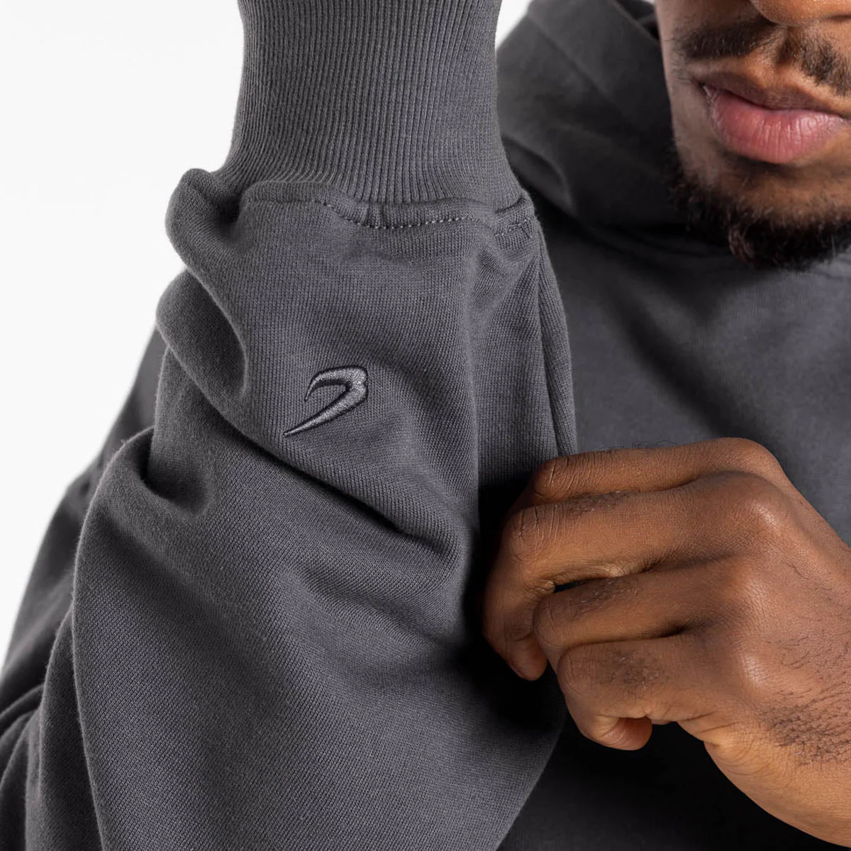 Bluza Boxraw We Don't Play Boxing oversize z kapturem Szaro-różowa  - Image 10