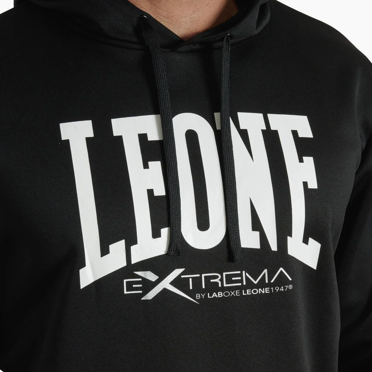 Bluza Leone Logo z kapturem ABX119 Czarna  - Image 3