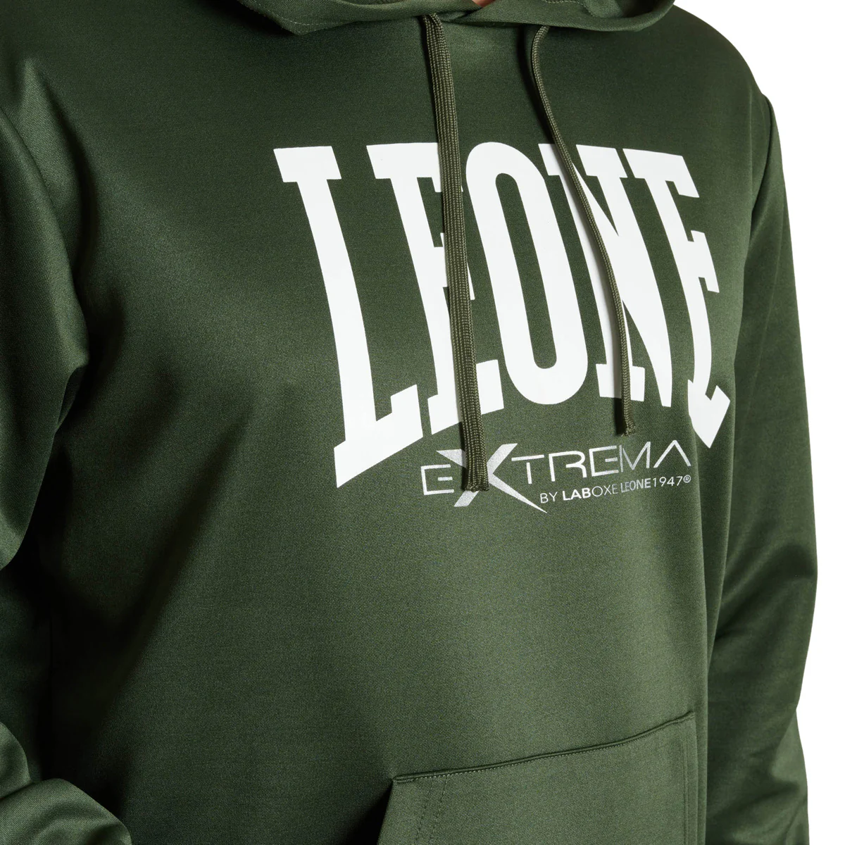 Bluza Leone Logo z kapturem ABX119 Zielona  - Image 3