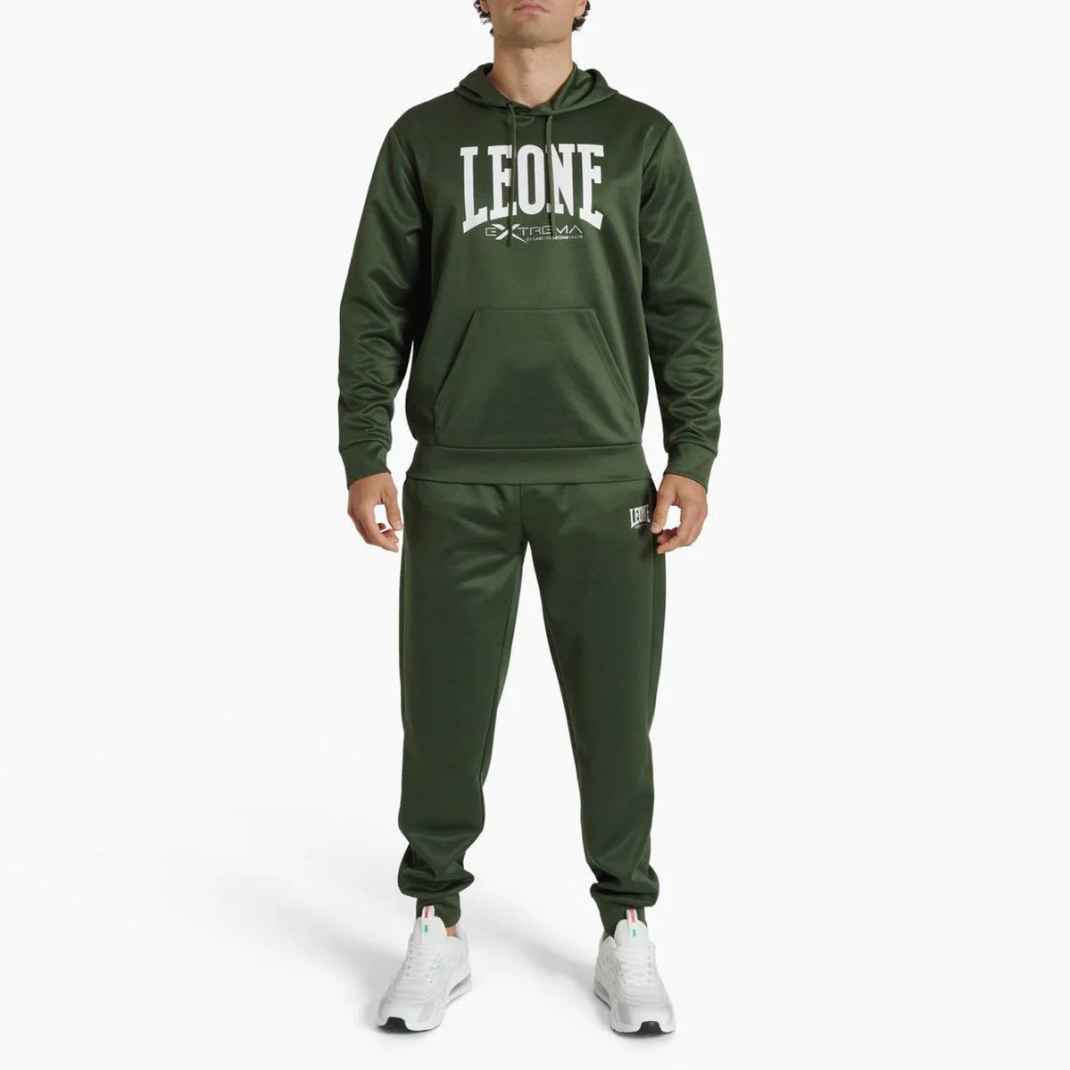 Bluza Leone Logo z kapturem ABX119 Zielona  - Image 4