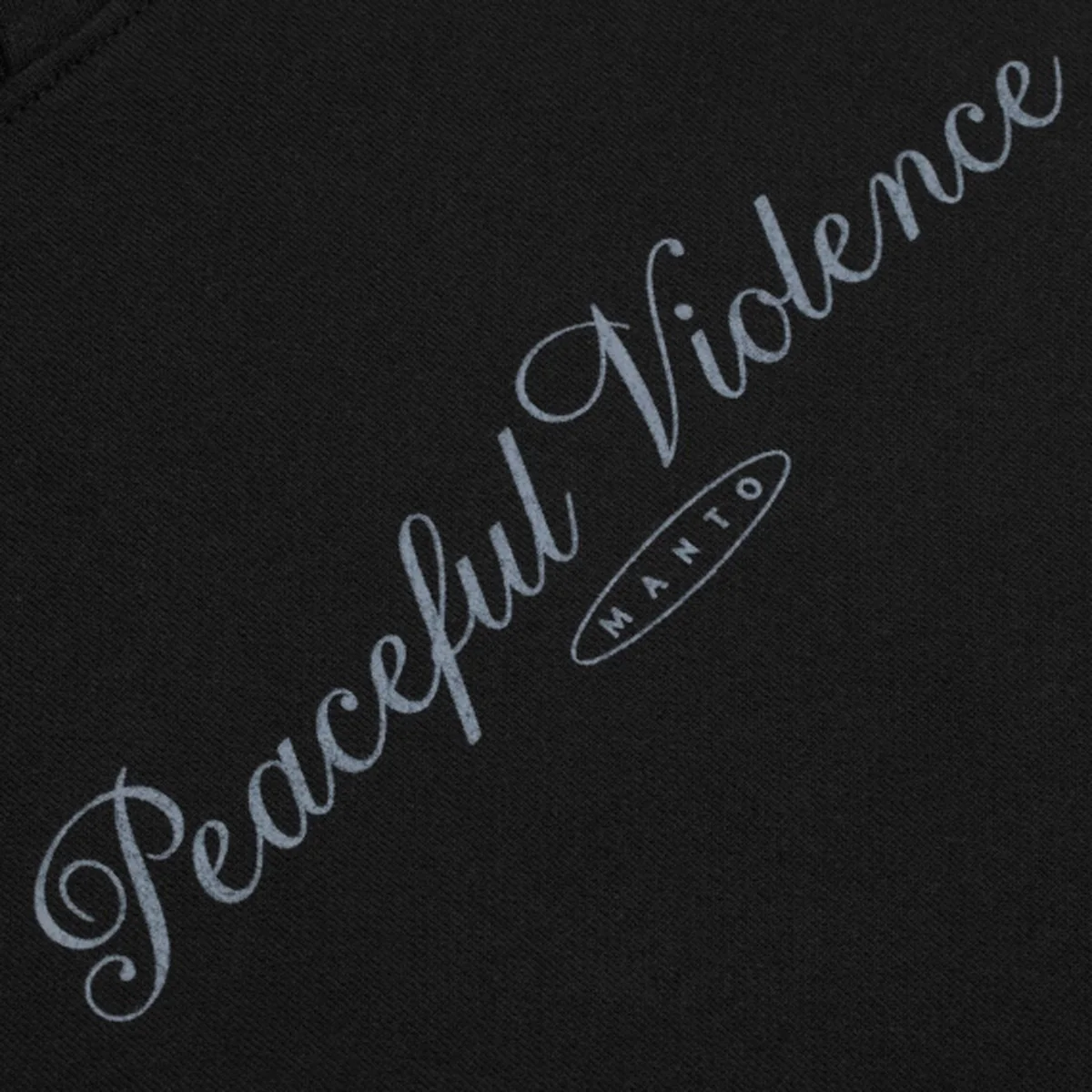 Bluza Manto Peaceful Violence z kapturem Czarna  - Image 6