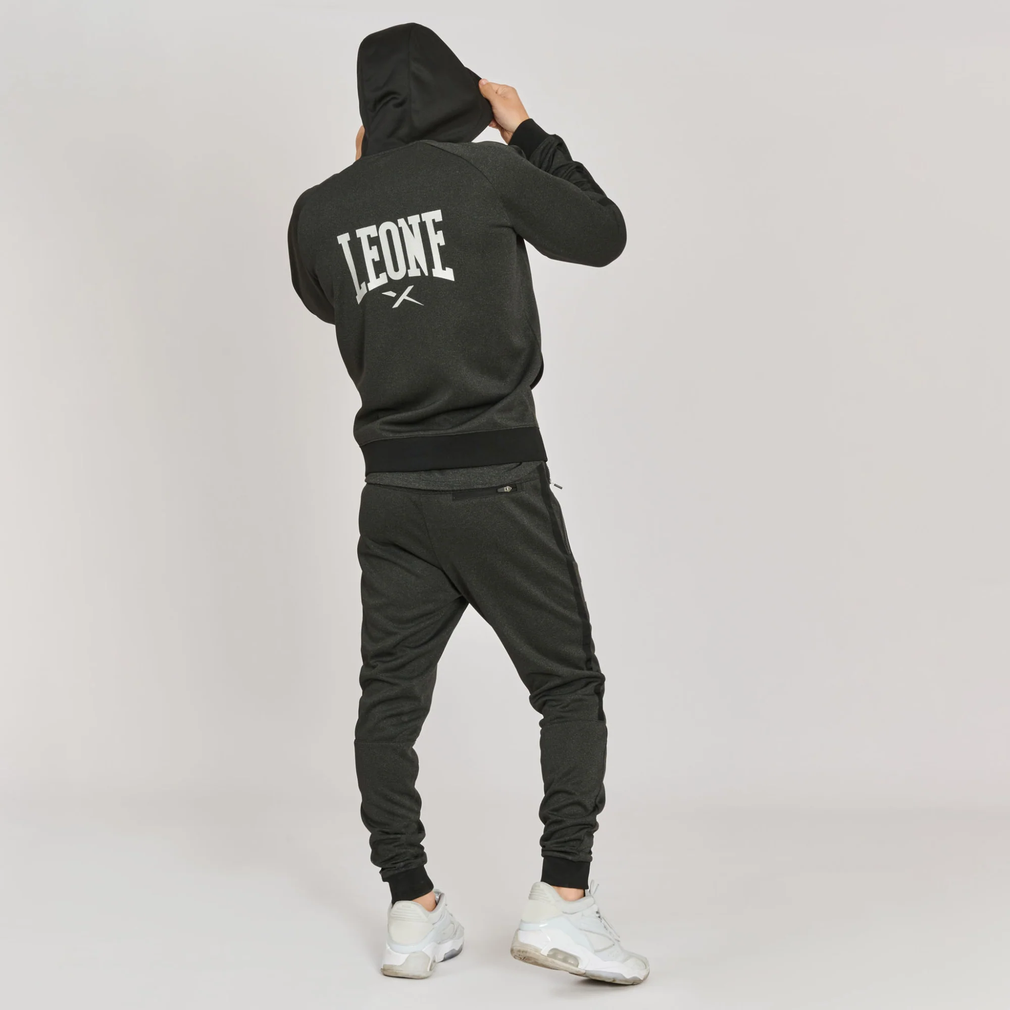 Bluza Leone Melange ABX611 z kapturem  - Image 12