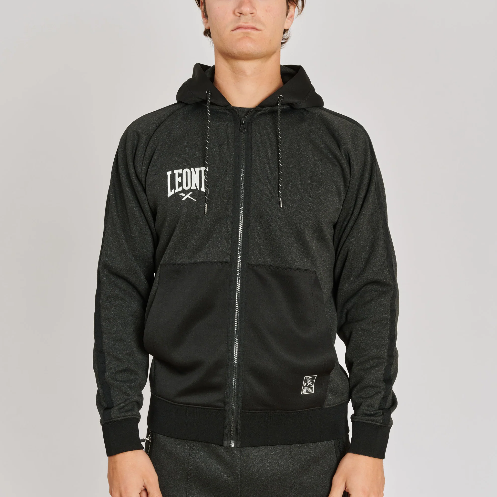 Bluza Leone Melange ABX611 z kapturem  - Image 13
