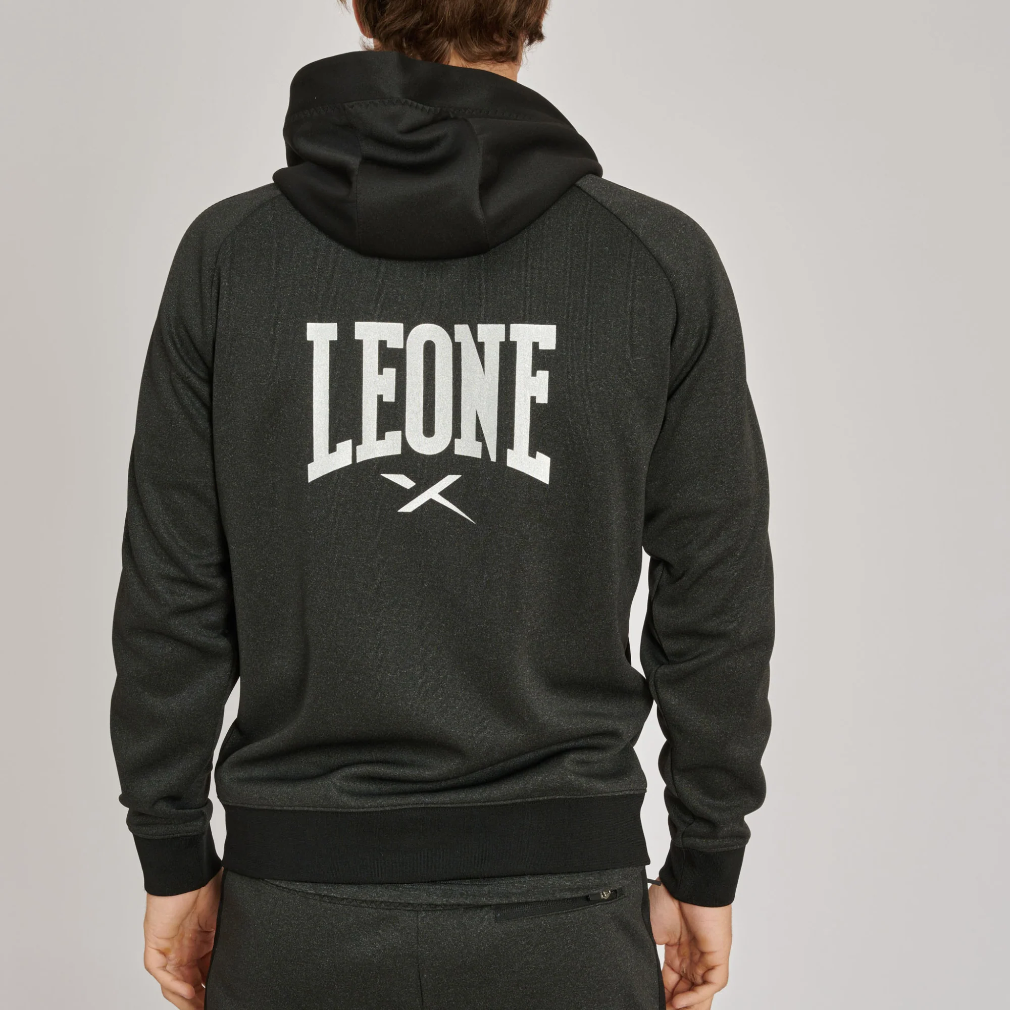 Bluza Leone Melange ABX611 z kapturem  - Image 14