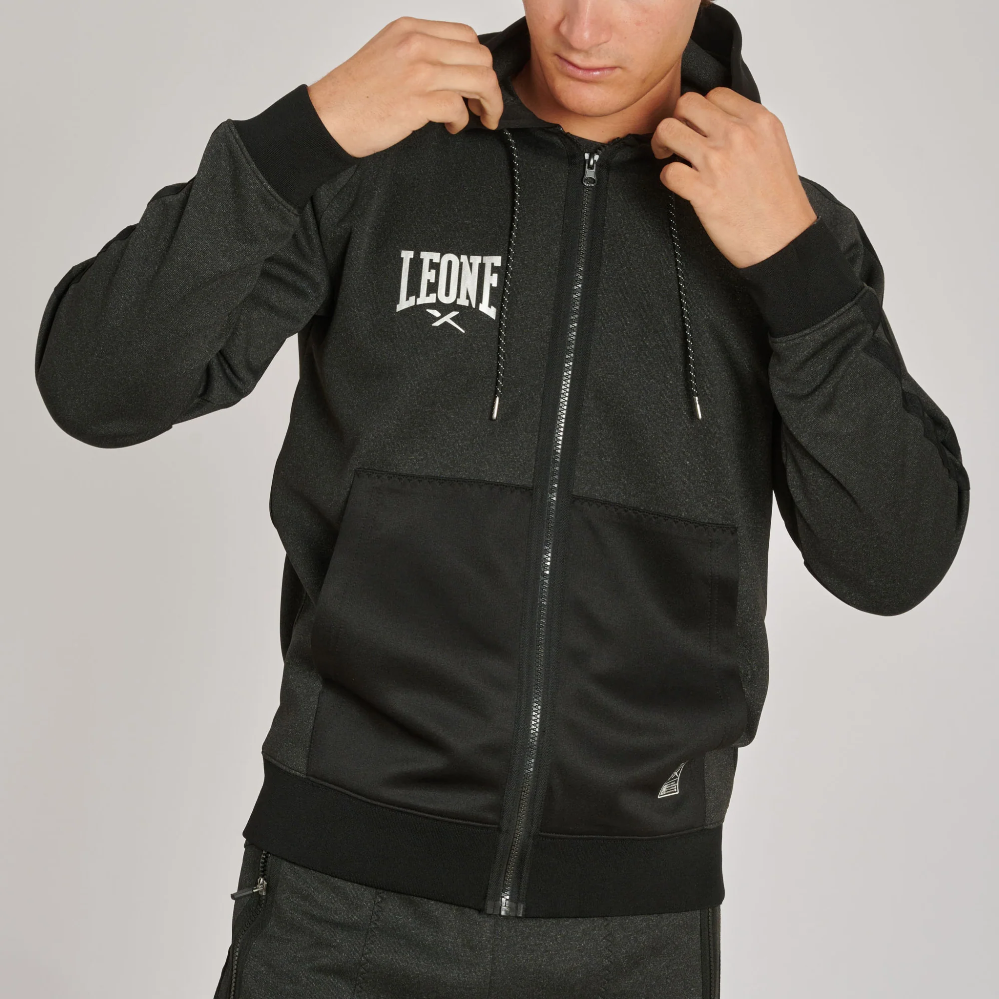 Bluza Leone Melange ABX611 z kapturem  - Image 15