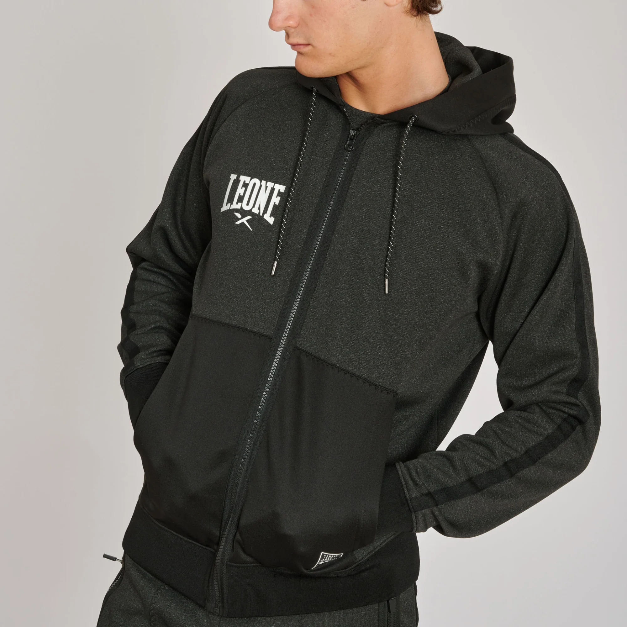 Bluza Leone Melange ABX611 z kapturem  - Image 16
