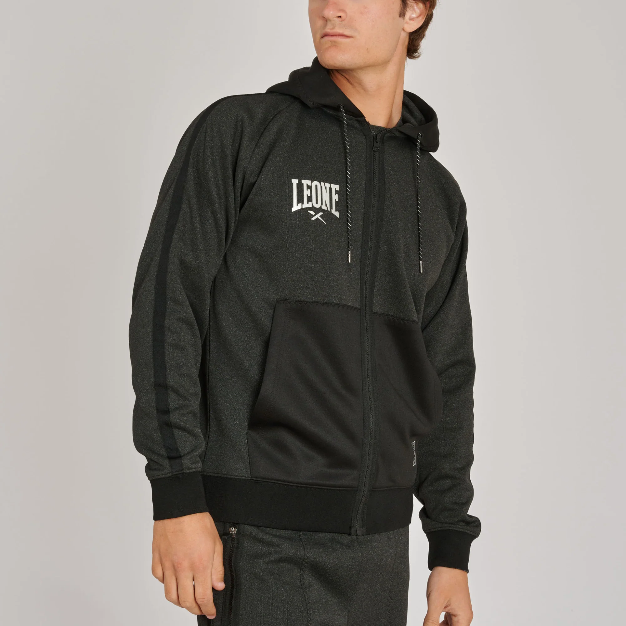 Bluza Leone Melange ABX611 z kapturem  - Image 17