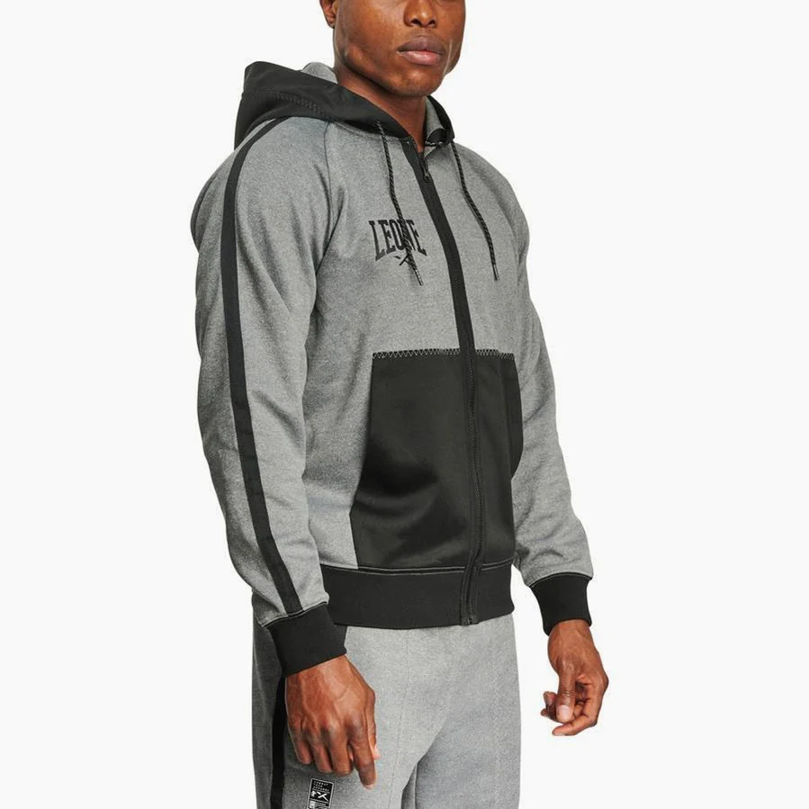 Bluza Leone Melange ABX611 z kapturem  - Image 3