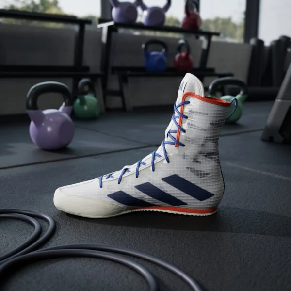 Buty Bokserskie Adidas Box Hog 4 Biało-niebieski  - Image 5