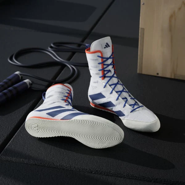 Buty Bokserskie Adidas Box Hog 4 Biało-niebieski  - Image 6