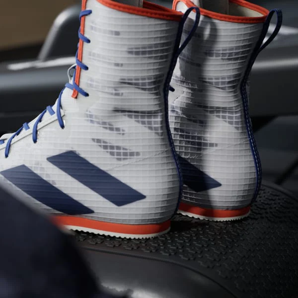 Buty Bokserskie Adidas Box Hog 4 Biało-niebieski  - Image 9