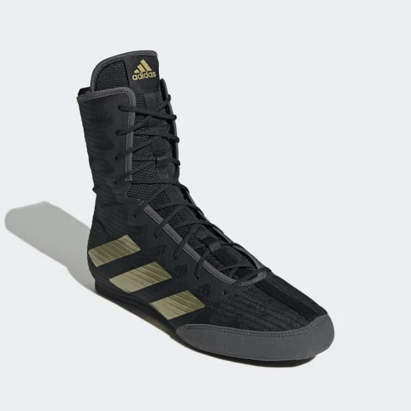Buty Bokserskie Adidas Box Hog 4 Czarny-złoty  - Image 2