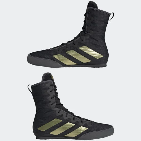 Buty Bokserskie Adidas Box Hog 4 Czarny-złoty  - Image 4