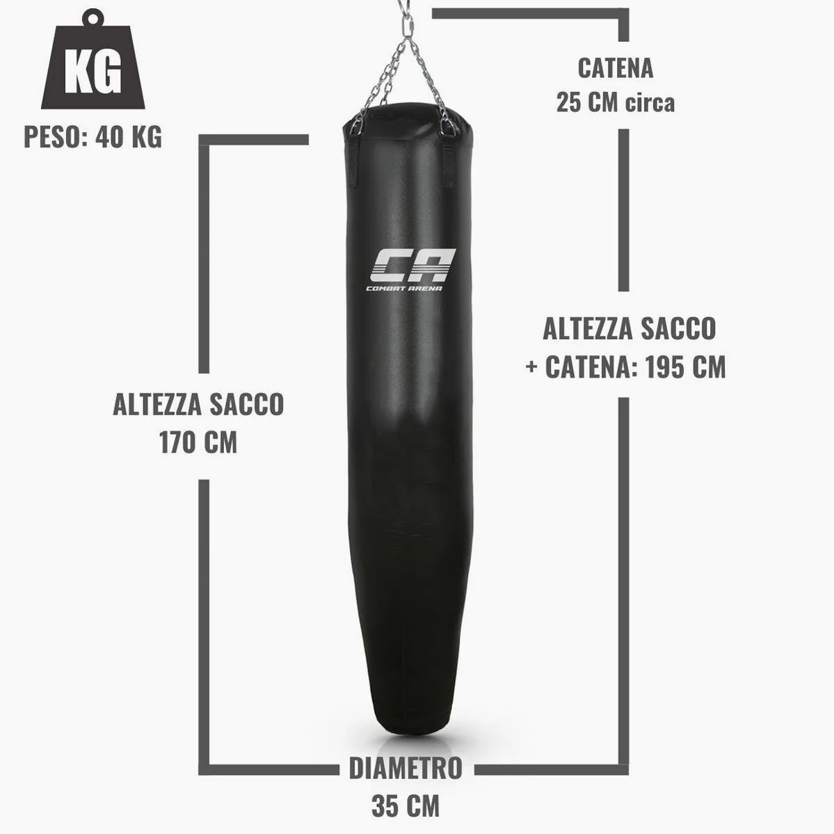 Worek do savate Combat Arena 40 kg  - Image 2