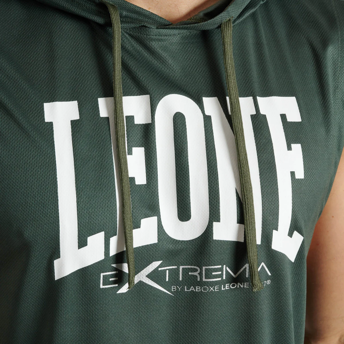 Kamizelka z kapturem Leone Logo ABX120 Zielony  - Image 3
