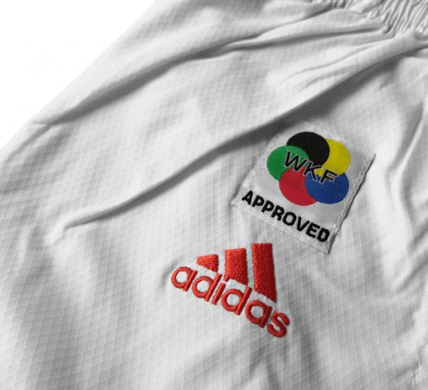 Karatega Adidas Kumite Adilight Primegreen WKF Czerwone Paski  - Image 4