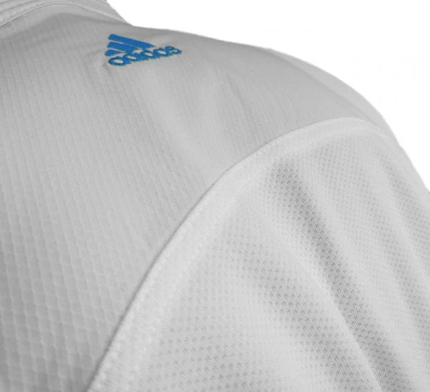 Karatega Adidas Kumite Adilight Primegreen WKF Niebieskie Paski - Image 6