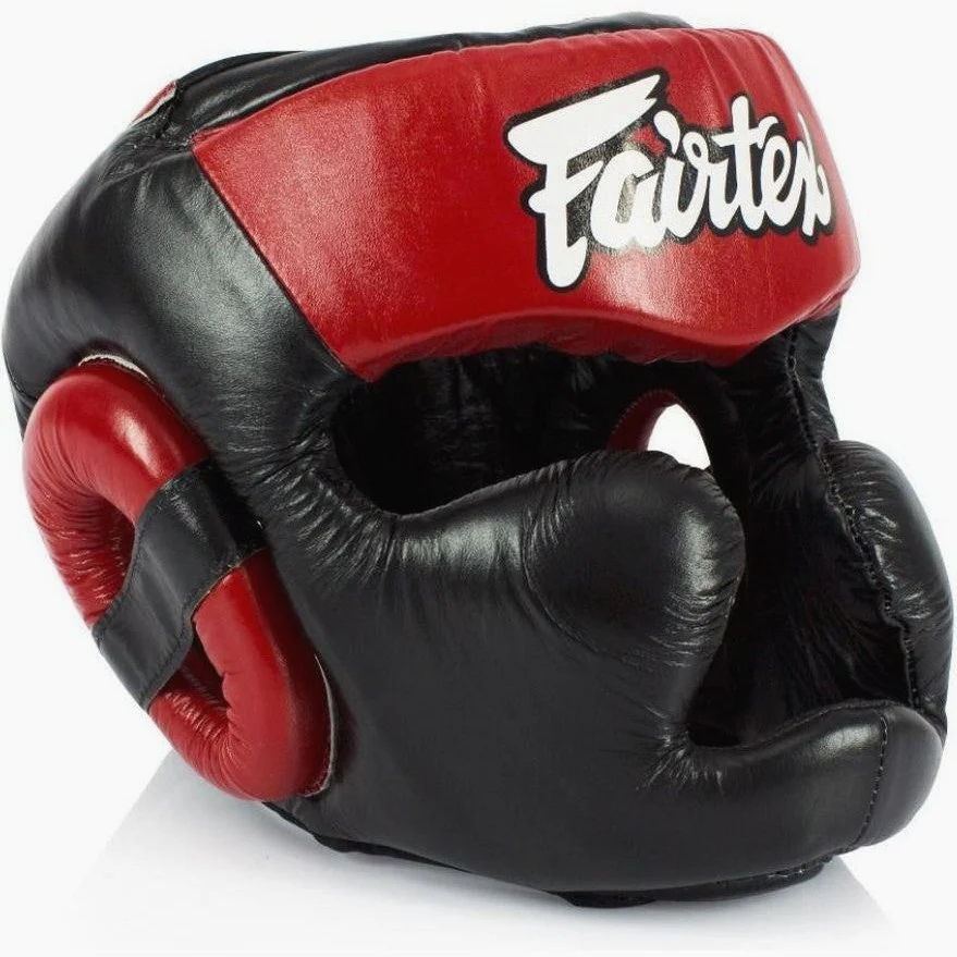 Kask Bokserski Fairtex Diagonal Vision Sparring HG13 Czarny-czerwony  - Image 2
