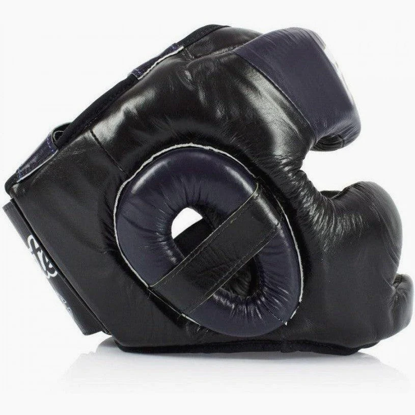 Kask Bokserski Fairtex Diagonal Vision Sparring HG13 Czarny-niebieski  - Image 3