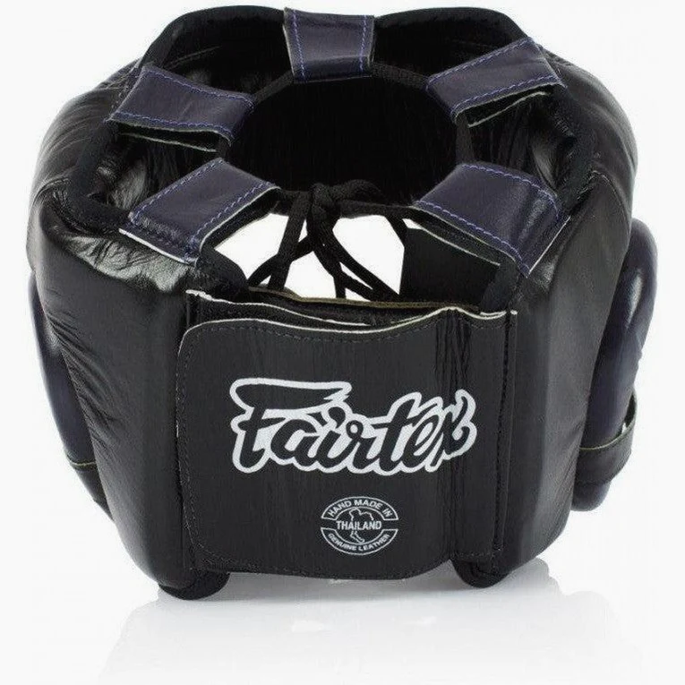Kask Bokserski Fairtex Diagonal Vision Sparring HG13 Czarny-niebieski  - Image 4