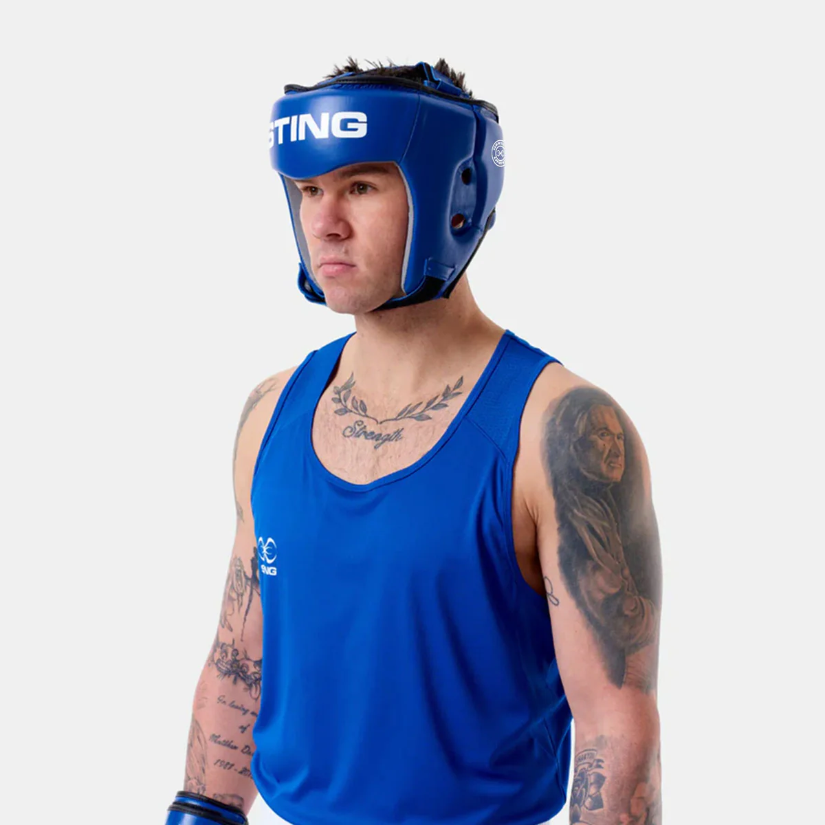 Kask Bokserski Sting Competition Zatwierdzony World Boxing Niebieski  - Image 4