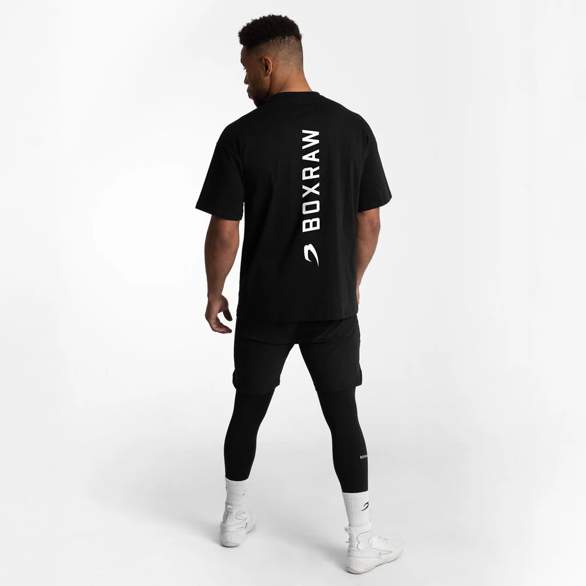 T-shirt Boxraw Lineal Oversize Czarna  - Image 4