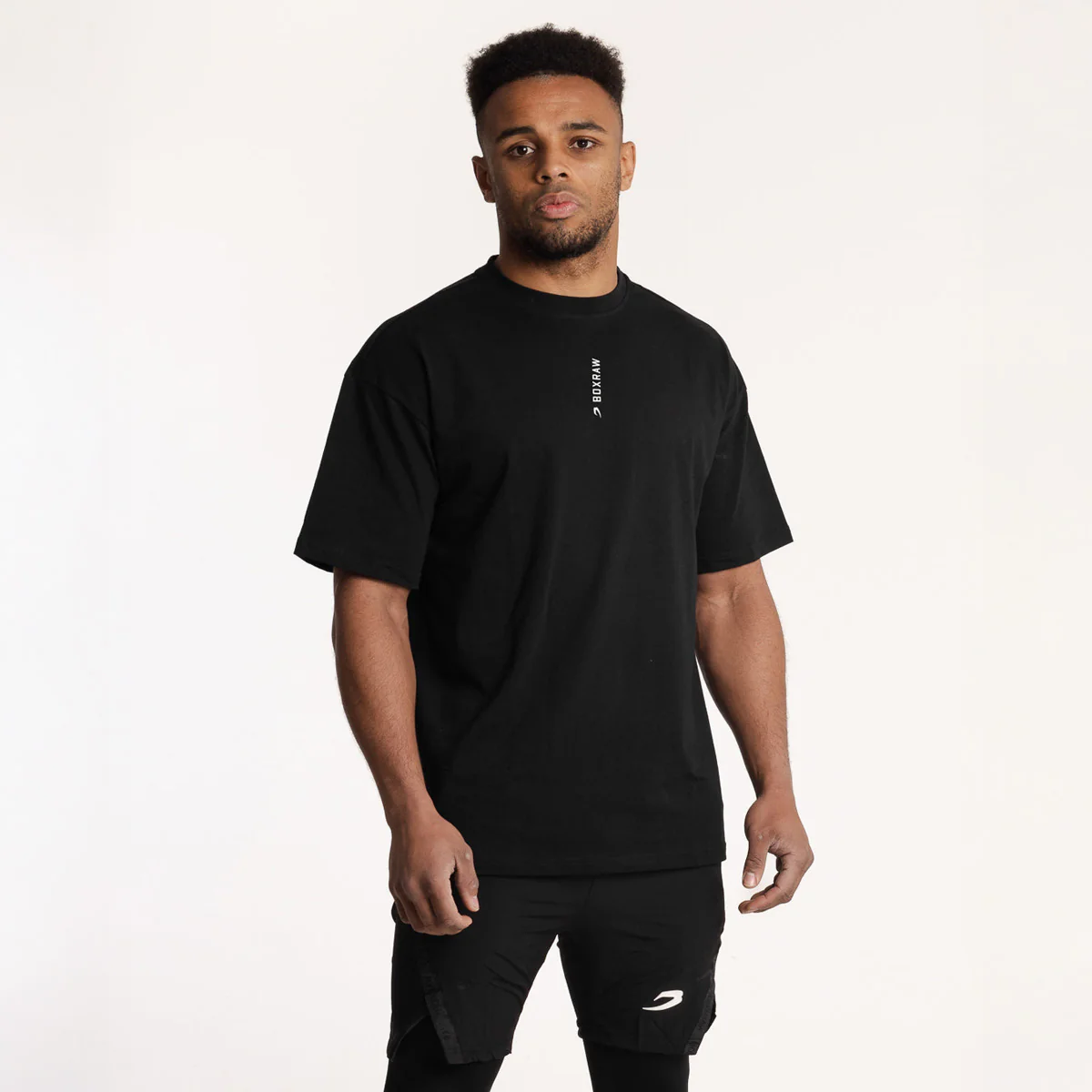 T-shirt Boxraw Lineal Oversize Czarna  - Image 5