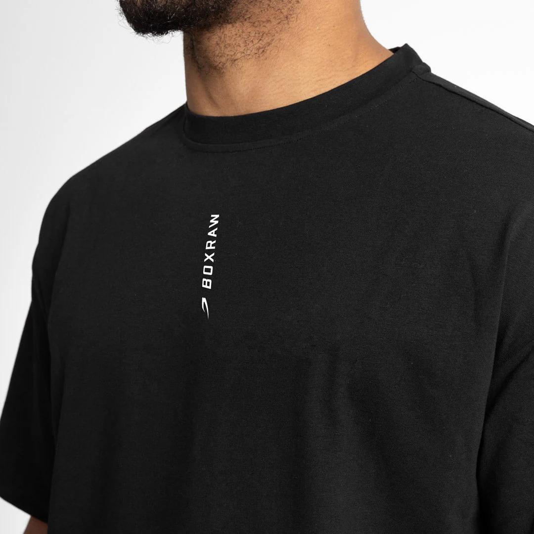 T-shirt Boxraw Lineal Oversize Czarna  - Image 8