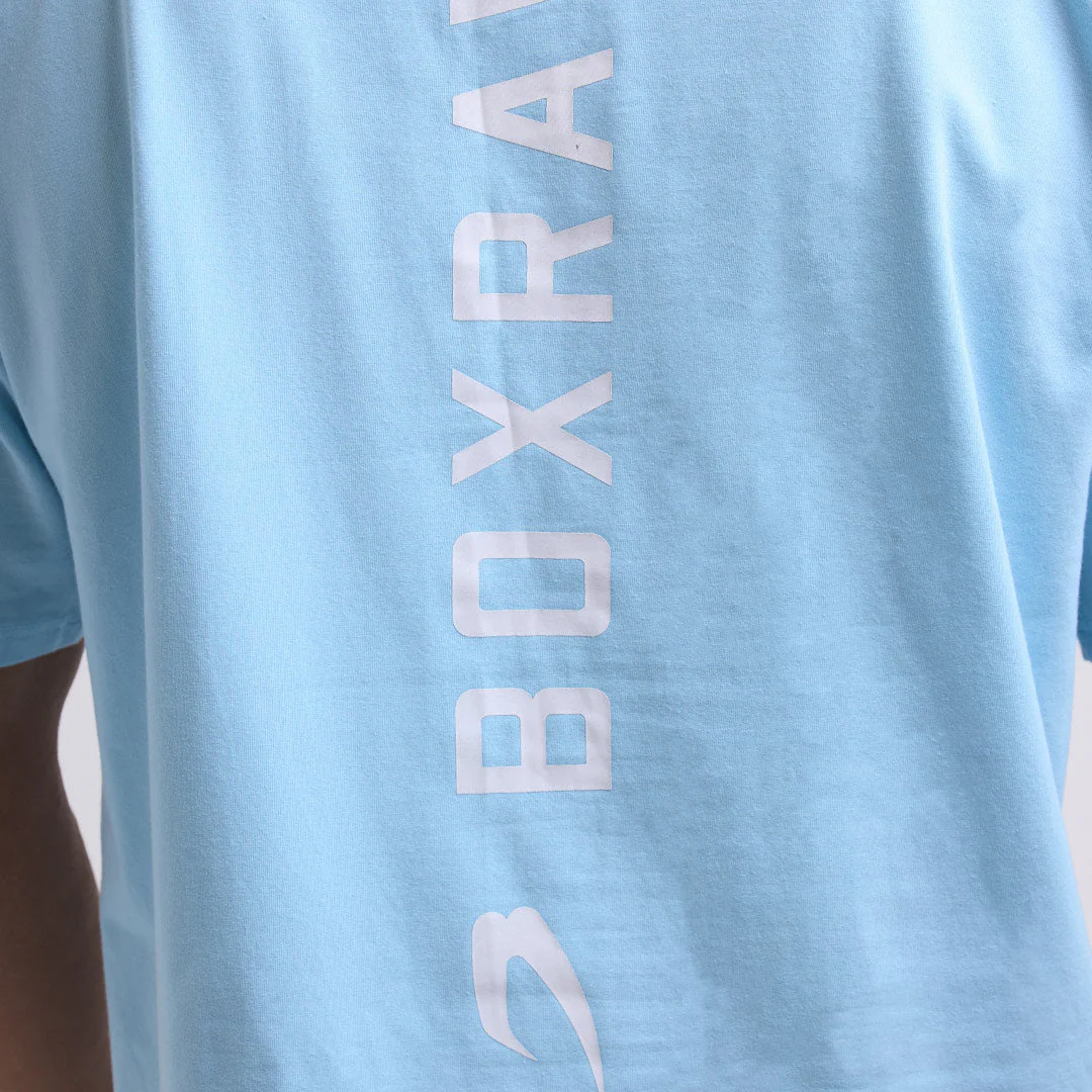 T-shirt Boxraw Lineal Oversize Niebieski  - Image 8