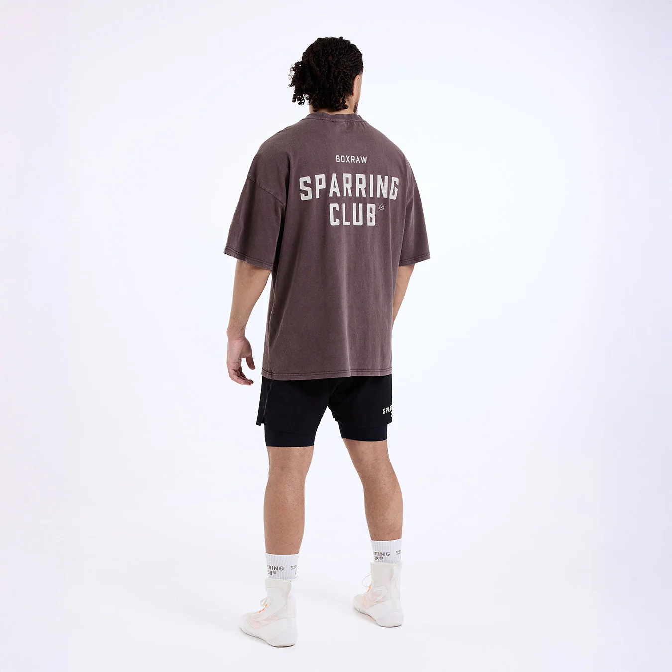T-shirt Boxraw Sparring Club Oversize Brązowa  - Image 3