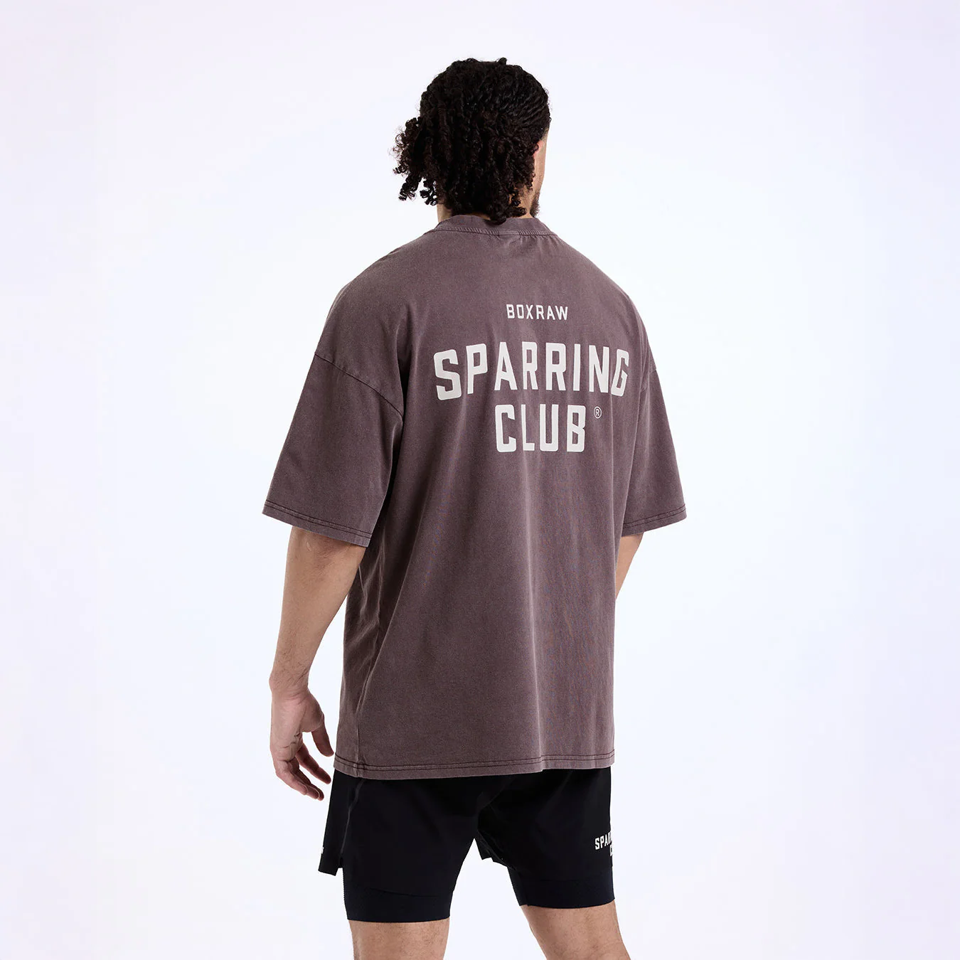 T-shirt Boxraw Sparring Club Oversize Brązowa  - Image 4