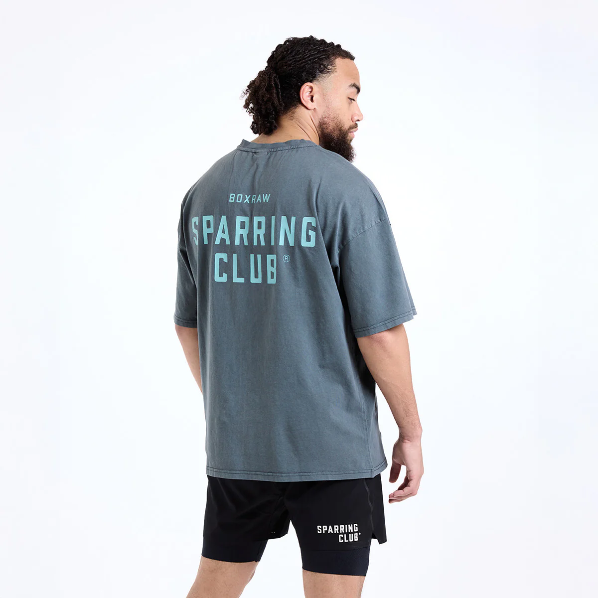 T-shirt Boxraw Sparring Club Oversize Szary  - Image 2