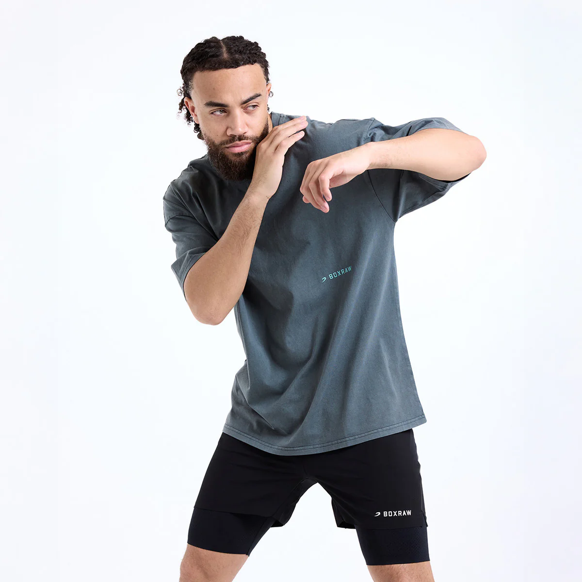 T-shirt Boxraw Sparring Club Oversize Szary  - Image 3