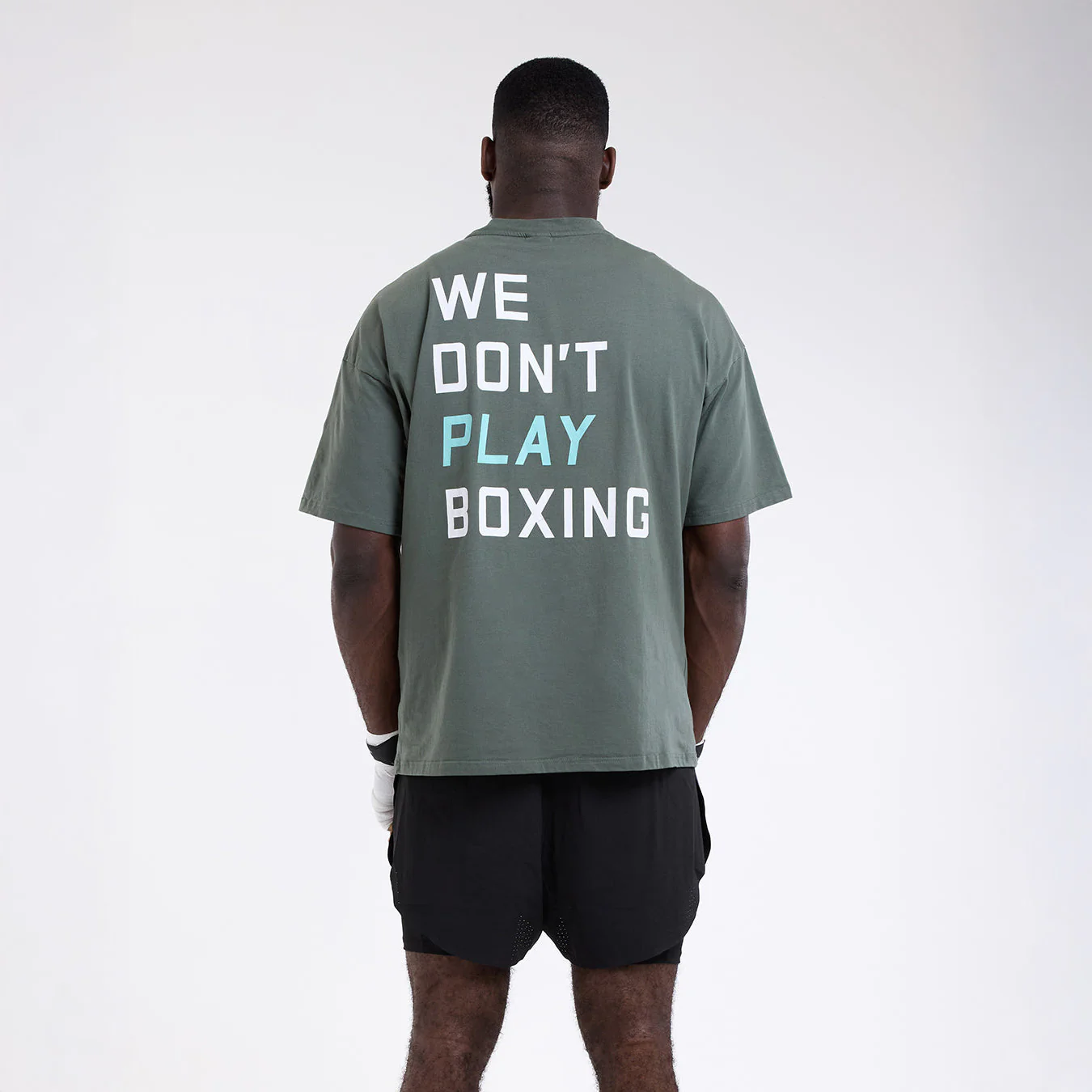 T-shirt Boxraw We Don't Play Boxing Oversize Zielony  - Image 2