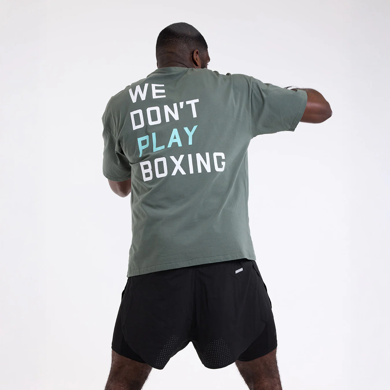 T-shirt Boxraw We Don't Play Boxing Oversize Zielony  - Image 6