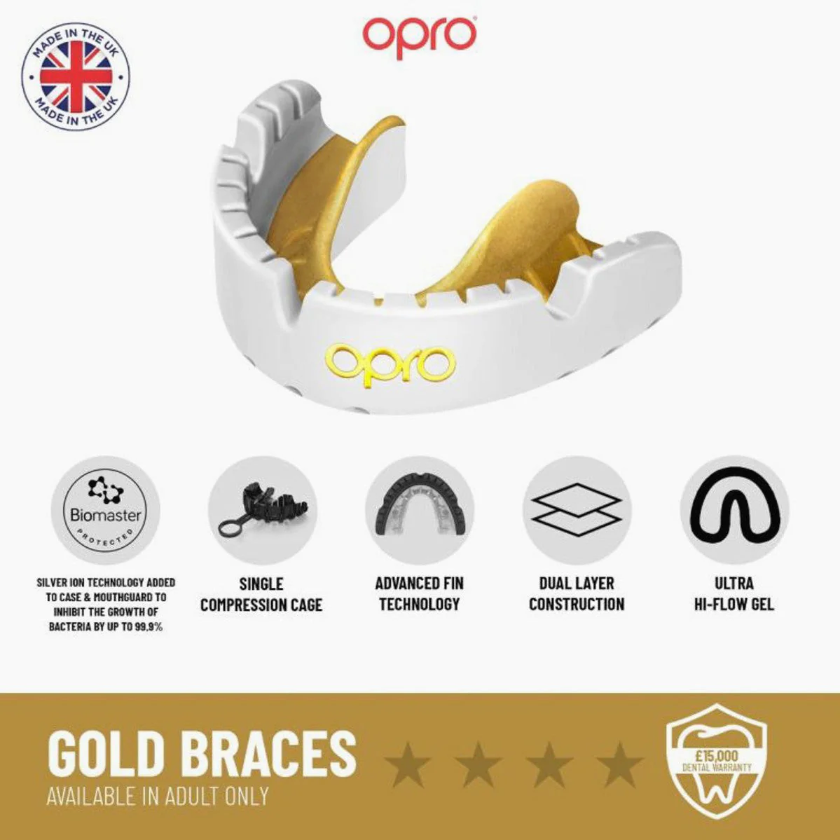 Ochraniacz Na Zęby Aparat ortodontyczny Opro Gold Self-Fit  - Image 6