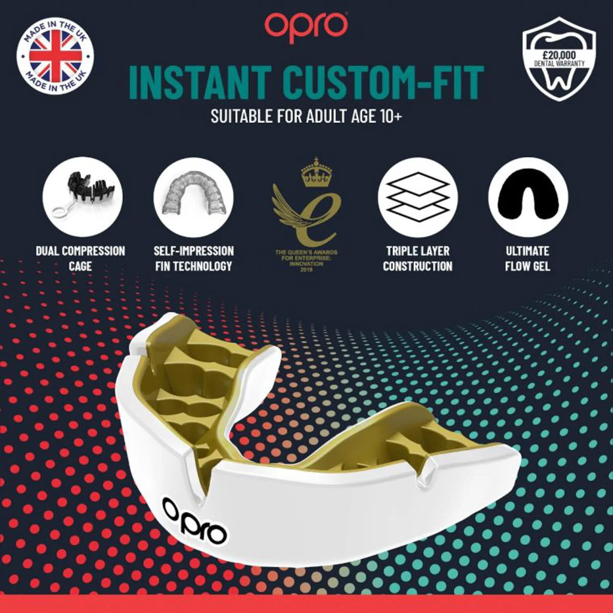 Ochraniacz Na Zęby Opro Instant Custom-Fit Kraje  - Image 6