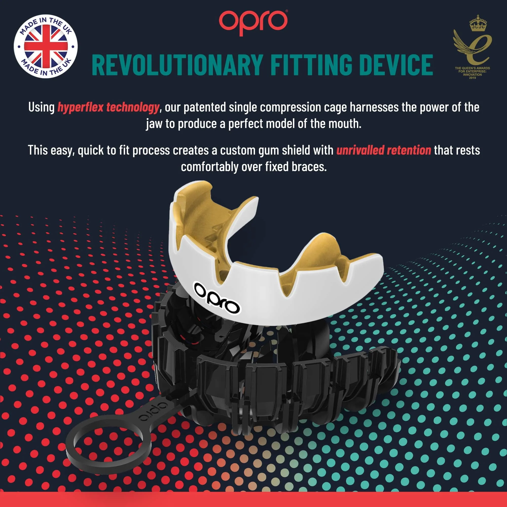 Ochraniacz Na Zęby Opro Instant Custom-Fit dla aparatu czarno-biały  - Image 3