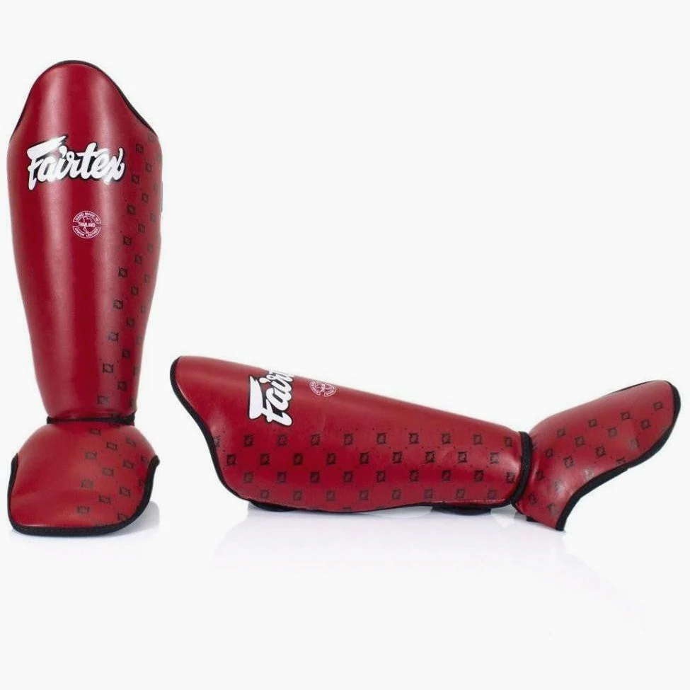 Ochraniacze piszczele Fairtex Zawody SP5 z ochraniaczami na stopy Czerwony  - Image 2