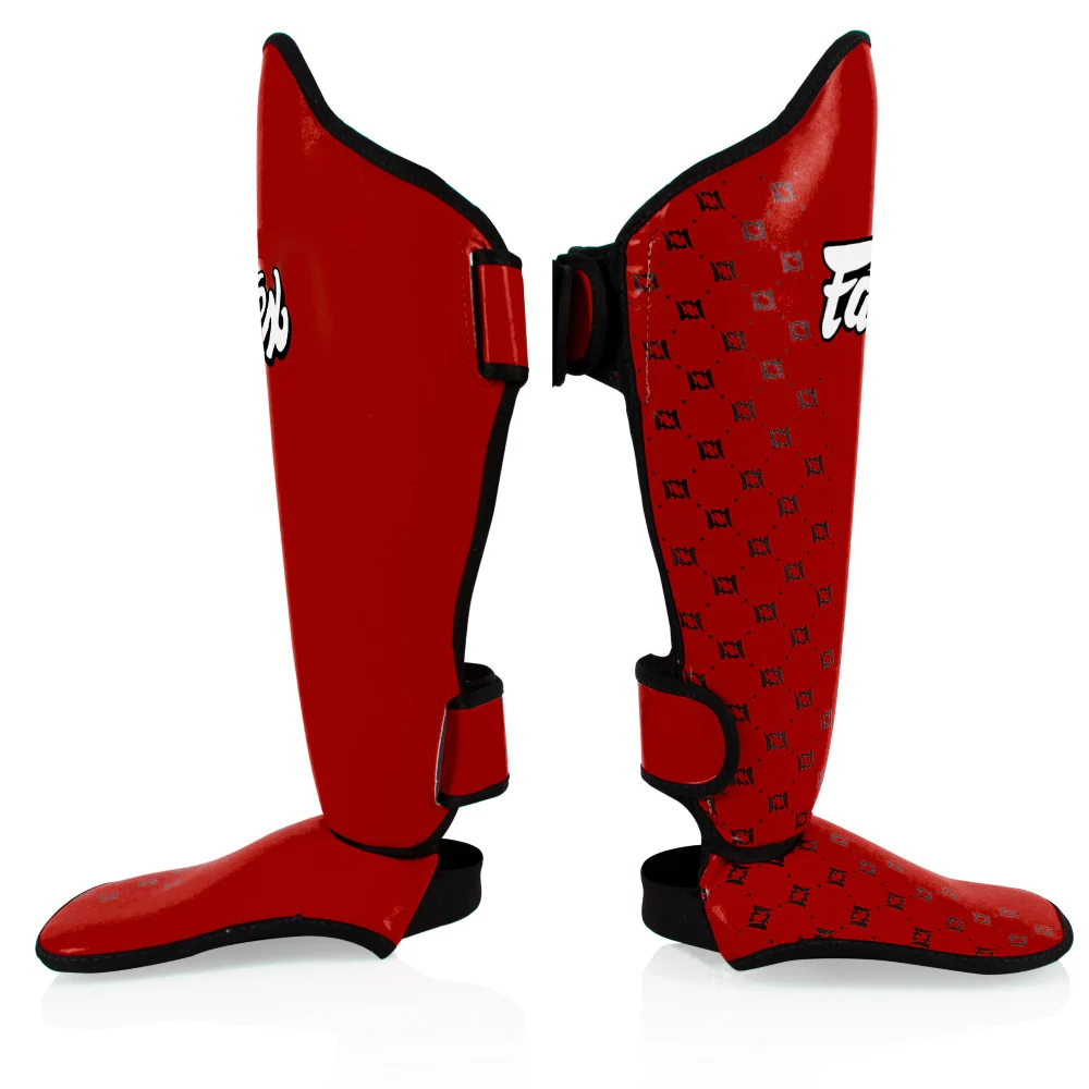 Ochraniacze piszczele Fairtex Zawody SP5 z ochraniaczami na stopy Czerwony  - Image 3